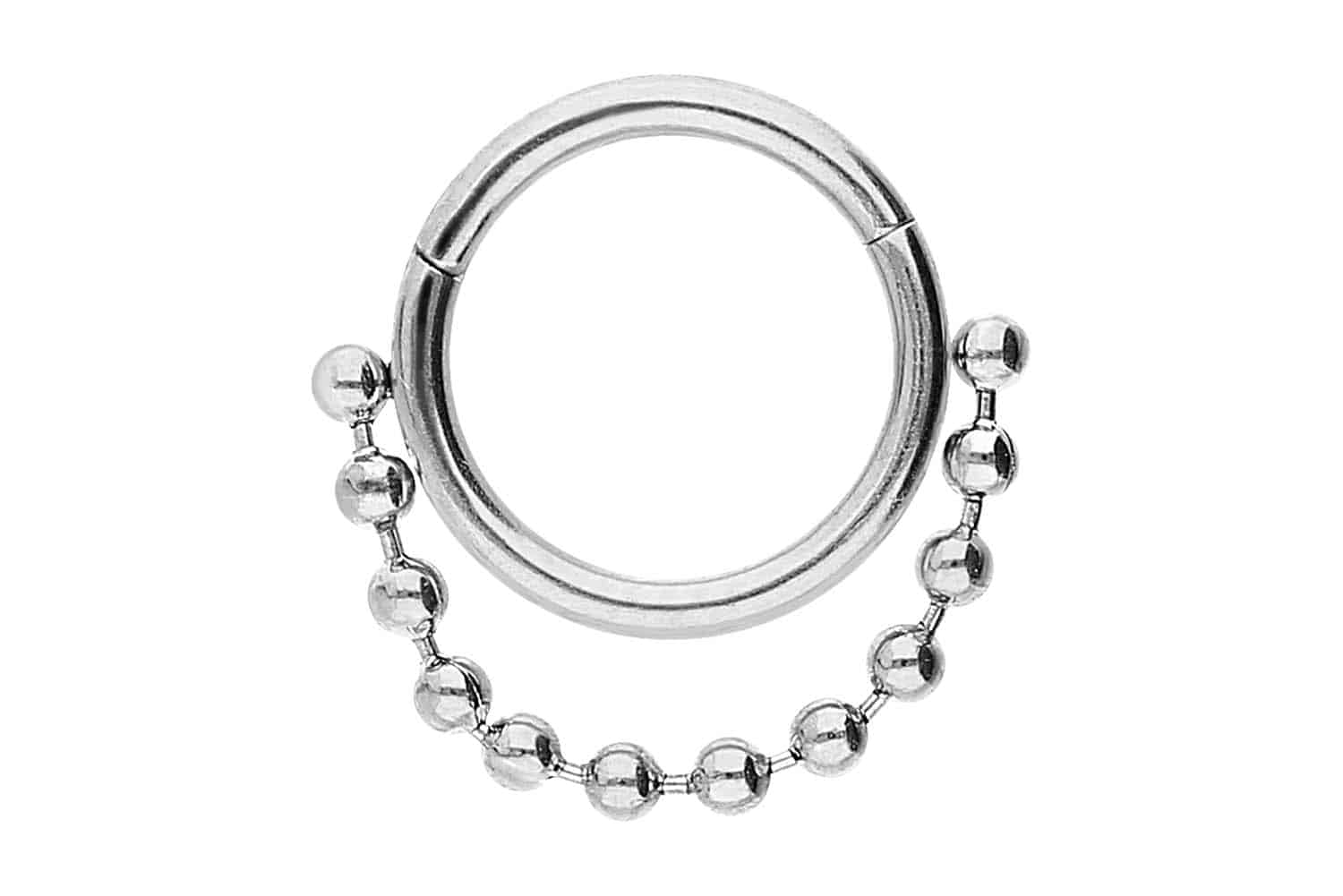 Chirurgenstahl Segmentring Clicker Piercing KUGELKETTE